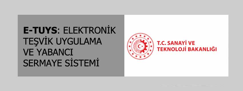 E-TUYS: Elektronik Teşvik Uygulama ve Yabancı Sermaye Sistemi